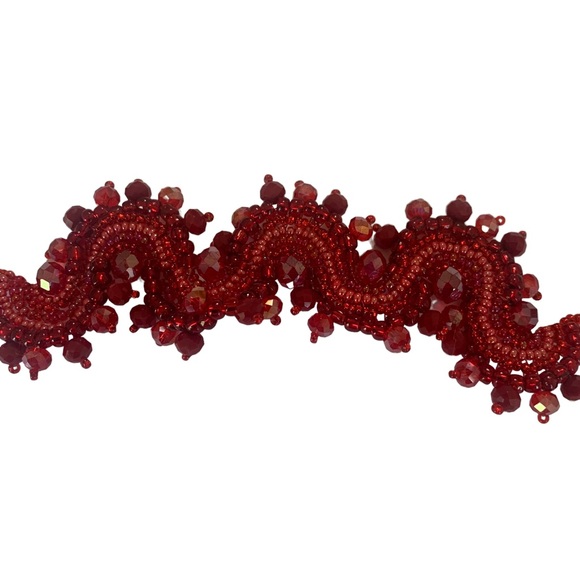 BOHO HANDMADE RED BEADED BRACELET - Picture 11 of 13